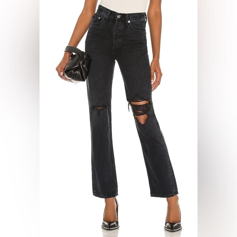 Agolde lana mid rise vintage straight leg size 28